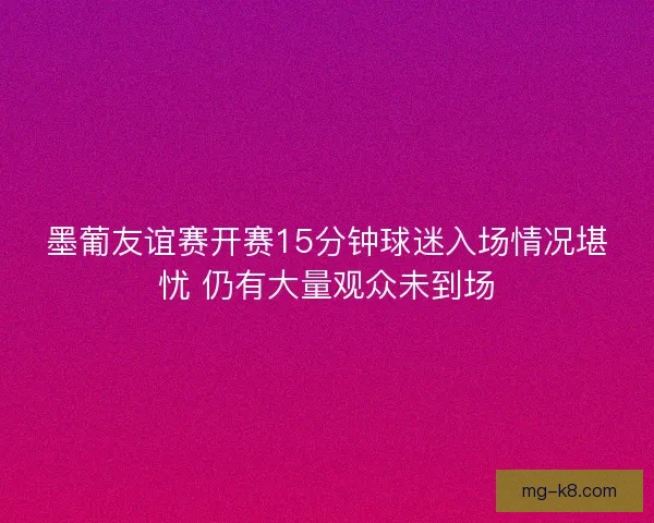 墨葡友谊赛开赛15分钟球迷入场情况堪忧 仍有大量观众未到场